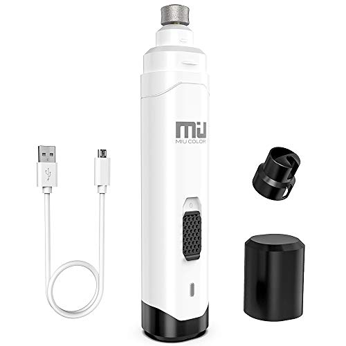 MIU COLOR Dog Nail Grinder, Upgraded Professional Pet Nail Trimmer, Low Noise and Build-in LED Light, Rechargeable 2 Speed Pets Electric Nail File Painless Paws Grooming for All Sizes Dogs Cats
