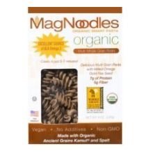Mag Noodles Organic Multi Grain Rotini with Flaxseed Noodles, 8 Ounce -- 6 per case.