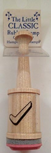 Check Mark Wood Mounted Peg Rubber Stamp (9124)