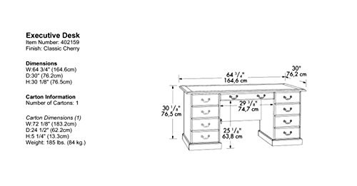 Sauder Heritage Hill Executive Desk - Image 5
