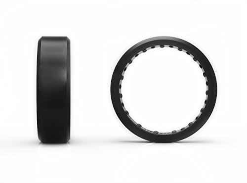 BULZi Wedding Bands, Massaging Comfort Fit Premium Silicone Ring with Airflow, Men's and Women's Rings, Breathable Flexible Work Safety Design (Midnight Blue Bevel, Size 12 - (7mm Width Band)) - Thumbnail 2