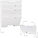 Wallniture Lisbon Metal Wall File Holder Organizer, Wall Mount File Holder, 5-Tier Office Decor and Magazine Holder, File Folders Letter Size White Rack