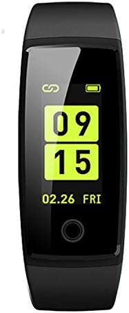 Kassica Large Touch Screen USB Smart Bracelet Sports Fitness Tracker with Heart Rate Monitor Blood Pressure Monitor Sleep Tracking Incoming Calls Smart Reminder Smart Wristband for IOS Android (Black)