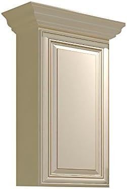 ProCraft Cabinatery Ready to Assemble Kit153 Arlington Oatmeal Wall Storage Cabinet with Door/Frame, 15" x 42" x 12"