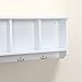Floating Shelf Coat Rack Wall Mounted Cabinets Hanging Entryway Shelf w/ 4 Hooks Storage Cubbies Organizer White