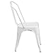 Flash Furniture Perry Commercial Grade White Metal Indoor-Outdoor Stackable Chair