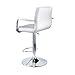 Leader Accessories Square Back Adjustable Bar Stools with armrest, Set of 2 (White)