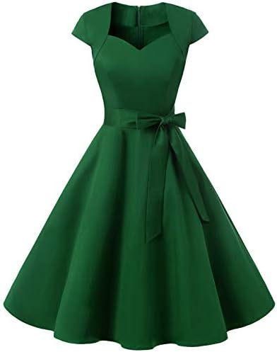 ムアドレス 在庫処分 Muadress レディース ワンピース レトロ 50年代 ハートネック ドット花柄 ベルト付き ひざ丈 大きいサイズ パーティー