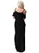 GOCHIC Women's Casual Cold Shoulder Spaghetti Strap Long Maxi Dress with Pockets