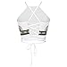 JomeDesign Women's Summer Halter Cross Hollow Boho Bandage Tank Camis Crop Top Vest,Africa Pattern,One Size