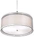 Possini Euro Design Double Drum Brushed Nickel Pendant Chandelier 20