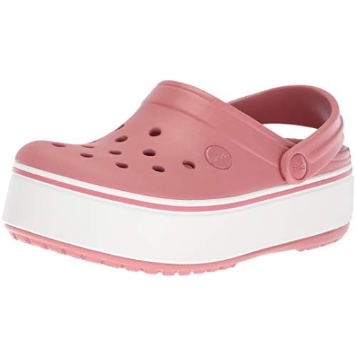 pink platform crocs