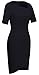 HOMEYEE Women's Vintage Wear to Work Short Sleeve Red Cocktail Party Dress B327 (10, Black)