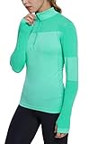 slimour Women Running Shirts Long Sleeve Yoga Jacket Lightweight Half Zip Pullover Athletic