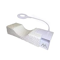 HEYJUDY Eyelash Extension Pillows Ergonomic Pillow Stretch Relax Cervical Spine Professional Eyelash Beauty Tools Acrylic Shelf Dust-Proof Blue Eyelash Grafting Tools