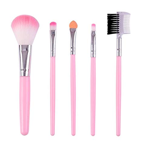 Tmrow 5pcs Synthetic Premium Makeup Brush Set Foundation Concealer Face Powder Blush Eye Shadow Cosmetic Brush Kit Professional Face Makeup Tools