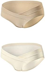 YUNF Women's Under Bump Maternity Panties Healthy Underwear Multi Pack(2pc M)