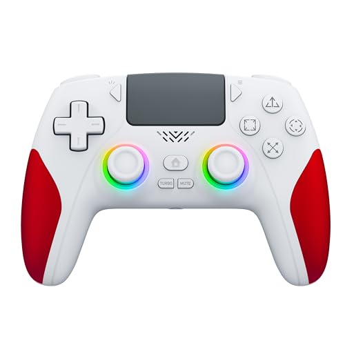 IWGAME Wireless Controller for PS-5/PC,Dual Vibration,3.5MM Headphone Jack，Hall Effect Joysticks & Triggers Gaming Controller with Programmable/Remap/Turbo/LED Light Functions