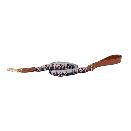 HARRY BARKER Duo Dog Leash and Collar, Duo Blue Leash