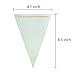Paper Banner Flags Triangle Banner Flags for Wall Decor, Wedding Garland, Birthday Party, Baby Shower,Gold Glitter+Coral Pink+Mint Green,15 Pcs