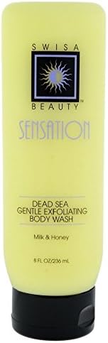 Swisa Beauty Dead Sea Gentle Exfoliating Body Wash Milk and Honey - 8 Ounce