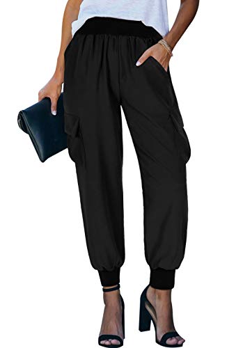 Pantalones deportivos para mujer NIMIN, bolsillos cargo de cintura elástica suelta, pantalones deportivos deportivos para gimnasio, pantalones deportivos para correr, pantalones de salón de yoga