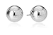Amazon Collection 14k White Gold 8mm Ball Stud Earrings