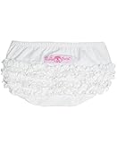 RuffleButts Baby Girls Pink Knit Ruffle Nappy Cover