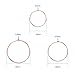 PH PandaHall 180pcs Wine Glass Charm Rings Earrings Beading Hoop Rings Open Beading Hoop Wine Glass Marker for Jewelry Making Women Wedding Party Favor (30mm, 25mm, 20mm)