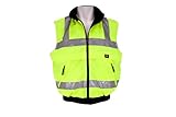 3A Safety SME-C2BW8001-L ANSI Class 2 Reversible Fleece Vest, Lime, Large