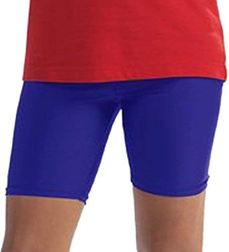 Girls Boys Lycra Shorts, School, Cycling Shorts, Gym, Sports, PE Games and Dance Shorts (3-4 Years, Royal Blue)