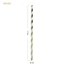 Palmay Disposable Paper Drinking Straws Biodegradable Foil Rose Gold Striped Straw 100 pcs for Party DIY