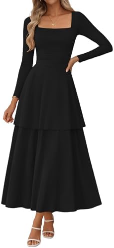 long sleeve jumper and pleated bottom dress Women's Solid Color Long Sleeve Jumper & Pleated Bottom Dress,Fashion Sweatshirt Top and Flowy Maxi Dresses at Amazon Women's Clothing store
