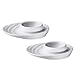 Küchenprofi Set of 2 Egg Cups with Oval Base, White Porcelain Egg Holders for Hard or Soft Boiled Eggs, 3.5-Inch by 4-Inch