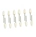Haobase 12Pcs Mandrel Mounted White Conical Felt Point Polishing Tool