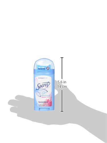 Secret Invisible Solid Antiperspirant Deodorant, Powder, 2.6 Ounce (Pack of 2)