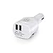 USB Car Charger, Elepower 2 in 1 Dual USB Travel Car and Wall Charger for iPhone X 8 7 6s Plus, Samsung Galaxy S9 S8 Plus Note 8 5, iPad Air Mini, Nexus, HTC, LG, Nokia and More-White