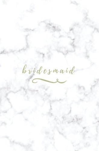 Bridesmaid: Gold Marble Bridesmaid Notebook; Small Blank Lined Notebook; Wedding Planning Notebook; Bridal Journal; Bridesmaid Gift from the Bride to ... Bridesmaid Proposal Gift; Wedding Planner