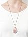Jovivi Vintage Natural Rose Quartz Crystal Necklace Handmade Wire Wrapped Copper Tree of Life Teardrop Gemstones Chakra Pendant Necklace for Women Mothers Day Gifts