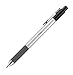 TUL BP3 Ballpoint, Retractable, Medium Point, 1.0 mm, Silver Barrel, Black Ink, Pack Of 4