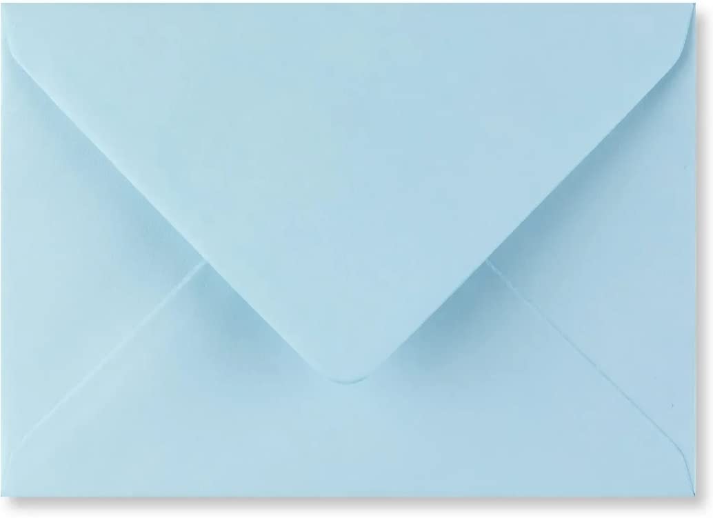C5 (162x229mm) Coloured Envelopes Perfect for A5 Christmas Cards, Greeting Cards, Wedding Invitations, Crafts and Many More - Pack of 15 envelopes (Pastel Blue)