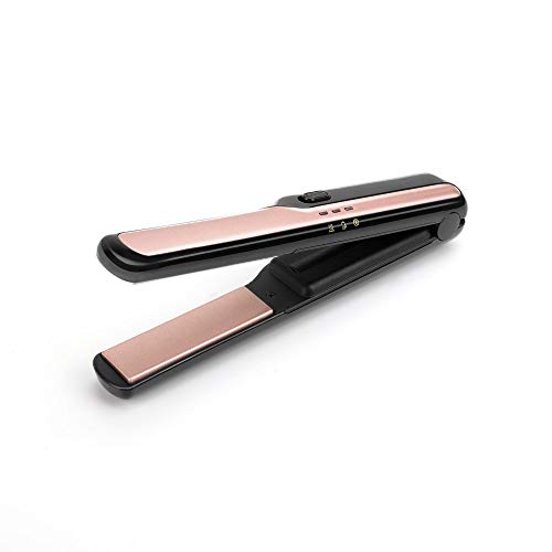 Hair straightener, MANLI Portable Cordless Hair Straightener Mini Flat Iron USB Rechargeable Anti-hot hand design Professional Heats Up Quickly Perfect