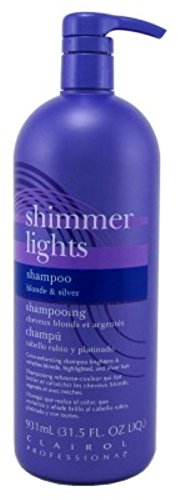 Clairol Shimmer Lights Shampoo, Blonde & Silver 31.5 oz (Pack of 3)