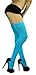 ToBeInStyle Women's Nylon Thigh High Schoolgirl Opaque Stockings (Neon Blue)