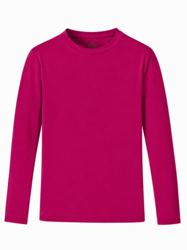 Orenda Clan Kids UPF 50+ Long Sleeve Rash Guard Quick Dry Athletic Shirt,4-5T,NeonBerry at Amazon