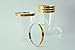 12oz Gold Rimmed Plastic Cups 100 Count BPA Free. Hard and Clear Disposable Tumblers. for Parties, Weddings, Dessert, Snacks