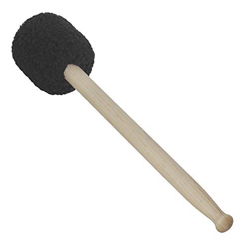 Muslady Drumsticks Concert Bass Drum Mallet Stick Beater with Black Plush Head and Maple Wood Pole Percussion Instrument Accessories