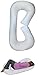 Web Linens Inc C Shaped Premium Multi Position Contoured Body Pregnancy Maternity Pillow with Zippered Cover - Supports Back and Belly - Helps Prevent Sciatica, Heartburn, and Nasal Congestion