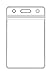 Rocclo Name Card Badge Holder,Waterproof Pouch, Id Pouch ,Clear Plastic Vinyl, Transparent Vertical, 10-pack