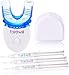 Teeth Whitening Kit Dental Teeth Whitener Removes Stains Effectively, Non Sensitive Safe for Enamel, Led Light with 5 Bulbs, 3×3ml Gel Syringes
